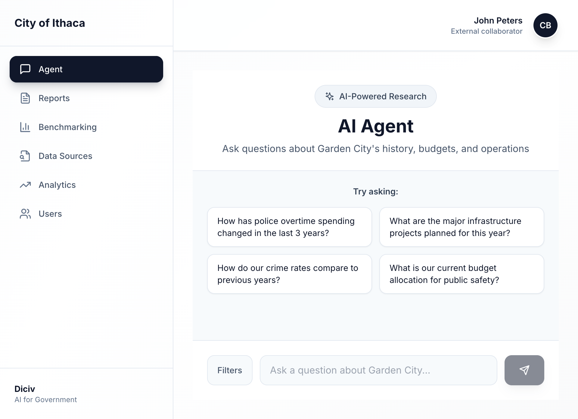 Diciv AI Platform for Local Government